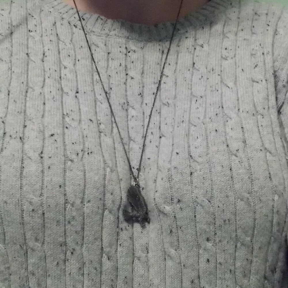 Vintage silver eagle necklace